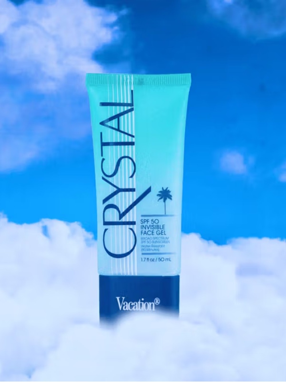 NIB Vacation Crystal SPF 50 Invisible Face Gel